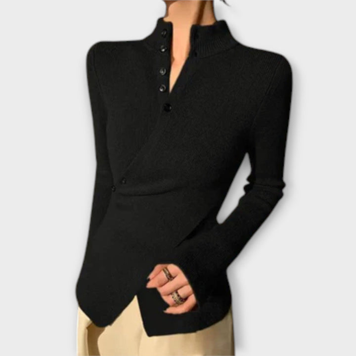 Mireko – Maglione in fine maglia con bottoni